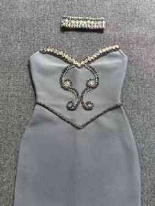 OEM fabbrica su misura senza spalline <span class=keywords><strong>abiti</strong></span> da sera <span class=keywords><strong>eleganti</strong></span> per le <span class=keywords><strong>donne</strong></span> vestito da matrimonio lungo festa con perline girocollo - Product Image 5