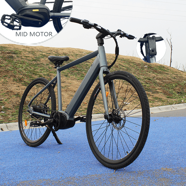 New Arrival City Ebike Mid-Mounted Color Display Electric Road Bike 250W Rear Hub Motor Mountain Electric Bicycle Gravel E-Bike