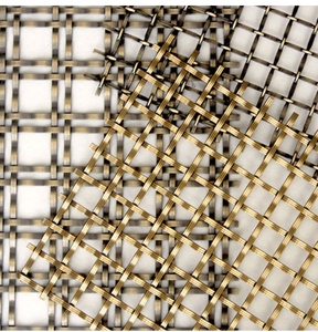 Maille décorative tissée en fil d'acier inoxydable fin plaqué or multicolore, tissu métallique architectural flexible et antirouille - Product Image 5