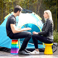 Sièges télescopiques pliants portables robustes personnalisés Tabouret pliant rond pour l'extérieur Tabourets pliants portables pour adultes