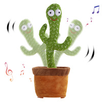 Jouet magique cactus dansant avec enregistrement répété, danse TikTok, chant, fonction de recharge