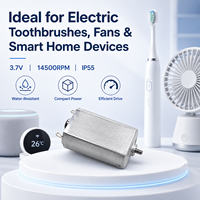 Moteur à balais F180PC haute vitesse 3,7 V 14 500 tr/min étanche IP55 10 W taille de cadre 32 mm pour ventilateur de brosse à dents et équipement de maison intelligente