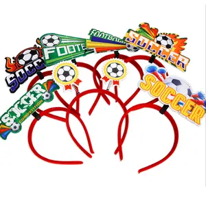 Fan hâm mộ bóng đá các mặt hàng tùy chỉnh nhựa và vải đàn hồi bóng đá bóng đá bóng Đầu boppers tóc ban nhạc headband cho thể thao tổ chức sự kiện