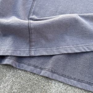 Sudadera con Capucha Raglán Extra Grande de Estilo Urbano, Sudadera de Algodón French Terry Lavada al Ácido para Hombre, Sudadera con Cuello Redondo y Logotipo Personalizado Bordado - Product Image 5