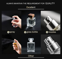 Flacon de parfum en verre rond à fond épais de 50 ml avec col en aluminium, pulvérisateur à baïonnette, flacon de parfum ou de cologne avec bouchons