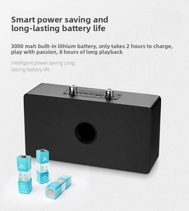 ลำโพงไม้แบบพกพาสำหรับ V4.2 USB AUX กำลังขับสูง 40W ควบคุมด้วยระบบสัมผัส ไมโครโฟนในตัว เล่นได้นาน 5-10 ชั่วโมง เหมาะสำหรับใช้งานกลางแจ้ง - Product Image 5