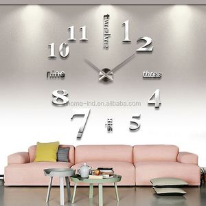 Minimalist 2021 Nordic Luxury Silent Acrylic Sticker Cheap Home Decorative Digital Modern Big Size 3D Numbers <strong>DIY</strong> Wall <strong>Clocks</strong> - Product Image 3