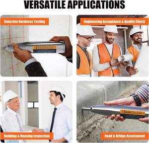 เครื่องทดสอบค้อนเด้งคอนกรีตเครื่องมือตรวจสอบความแข็งและความแข็ง Schmidt resiliometer 10ชิ้นครบชุด - Product Image 6