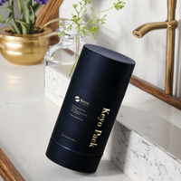 Récipient à déodorant cylindrique vide en PP noir mat de 2oz avec vis givrée imperméable à l'eau pour crème de 30ml/50ml/75ml