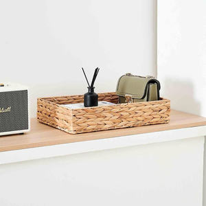 Plateau de service décoratif en rotin fait main du Vietnam, avec poignées en osier naturel tressé, design moderne, qualité commerciale pour restaurant - Product Image 1