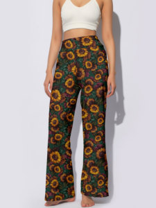 Quần legging nữ cạp cao ống rộng, chất liệu mềm mại, co giãn, kiểu dáng palazzo, thích hợp cho thời trang đường phố, không yêu cầu số lượng đặt hàng tối thiểu/ có thể tùy chỉnh họa tiết/ hỗ trợ bán hàng nhỏ giọt/ bán buôn. Quần nữ tùy chỉnh. - Product Image 6