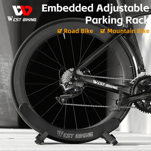 WEST BIKING-Estante de estacionamiento para bicicleta de montaña, soporte de estacionamiento para bicicleta de carretera ajustable, estante de estacionamiento sólido duradero para bicicleta - Product Image 5