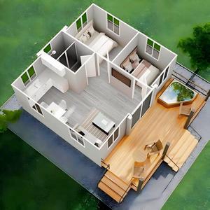 Villa légère prête à l'emploi écologique modulaire prête à l'emploi 40 pieds 20 pieds <span class=keywords><strong>Maison</strong></span> préfabriquée extensible pour la <span class=keywords><strong>maison</strong></span> - Product Image 6