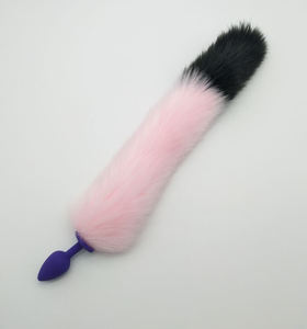 Foxtail-tapones anales <span class=keywords><strong>de</strong></span> silicona, color rosa, con <span class=keywords><strong>cola</strong></span> negra, 3 tamaños - Product Image 5