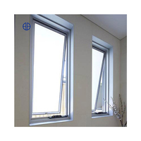 Fenêtre à auvent en aluminium avec persienne, fenêtres battantes et à charnières, fenêtre de salle de bain standard, fenêtre à auvent