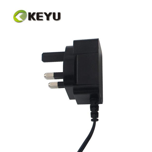 UK 3PIN Wall Plug AC DC Power Adapter Charger 12V 500mA 0.5A 6W with CE Approved