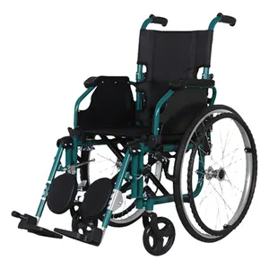 כיסא גלגלים ידני לילדים באיכות גבוהה סיטונאי מתקפל קל משקל כיסא גלגלים ידני לילדים