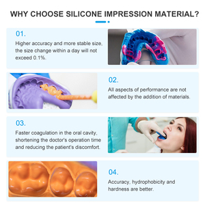 Silicona Dental para Moldes de Dientes, Material de Impresión Dental, Masilla con Cuerpo Pesado y Cuerpo Ligero - Product Image 4
