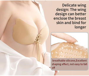 Cubrepezones <span class=keywords><strong>Adhesivos</strong></span> de Silicona Reutilizables <span class=keywords><strong>para</strong></span> Mujer, Ligeros, con Diseño de Alas Divertidas y Efecto <span class=keywords><strong>Push</strong></span>-<span class=keywords><strong>up</strong></span> - Product Image 2