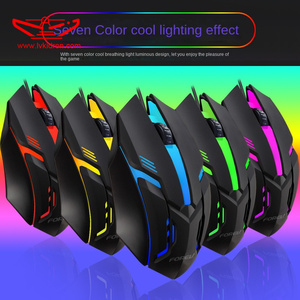 FV-136 có dây sáng Chuột chơi game cơ khí chơi game đầy màu sắc ánh sáng thở - Product Image 4