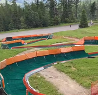 Parc de trampolines d'extérieur, tapis de ski sur piste sèche, revêtement de sol en plastique personnalisable pour aire de jeux, fabriqué en Chine