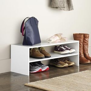 Wholesale Stackable 31-Inch Extra-Wide 2-Tier Non-Folding Wooden Box <b>Storage</b> Rack OEM/ODM Custom Multifunction <b>Kitchen</b> - Product Image 1