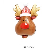Ballons de Noël en aluminium en forme de chapeau de Père Noël, renne, casse-noisette, homme en pain d'épices pour décorations de Noël, de fêtes à domicile et de vitrines - Vente en gros