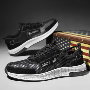 Cross-border for Spring Summer <strong>New</strong> Top Genuine Leather Sneakers Solid Color Toe Breathable Mesh Hollow Outdoor Casual <strong>Shoes</strong> - Product Image 3