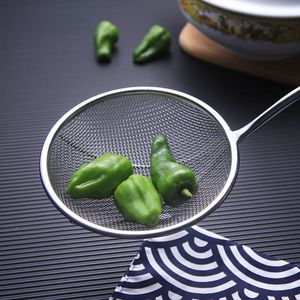 Stainless Steel Strainer Set With Wooden Handle Kitchen Colander For Noodle Dumpling Deep Fryer Hot Pot Use - Product Image 3