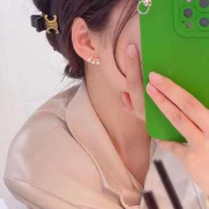 Bonitos y exquisitos <span class=keywords><strong>pendientes</strong></span> de perlas de agua dulce para niñas naturales de 3-4mm, 1 par para mujeres con alfileres de oreja de cara sonriente - Product Image 3