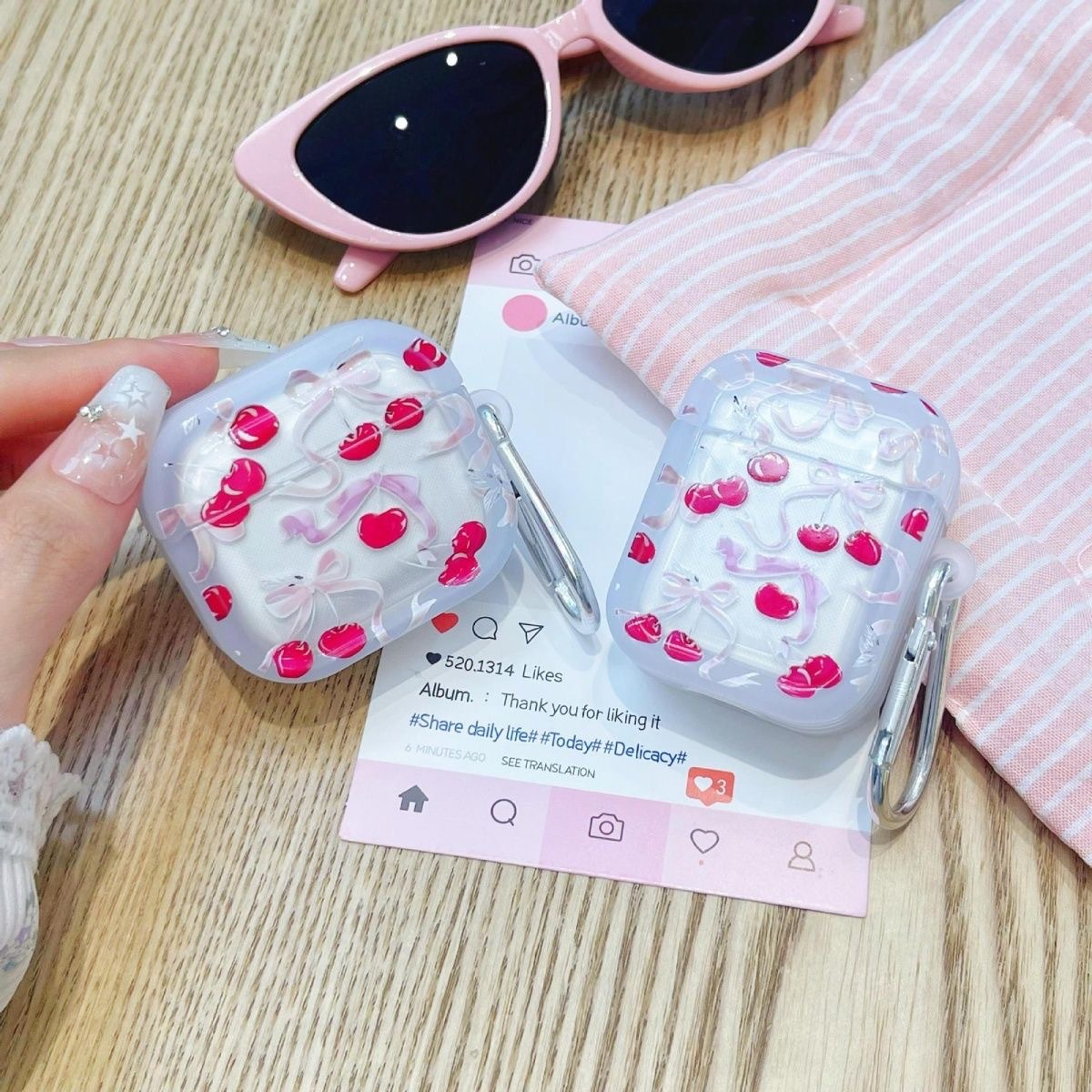 Premium Cherry Bow + Silver Buckle