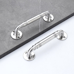 Stainless Steel Cabinet Door Handles Bar Minimalist Design <b>Drawer</b> Wardrobe Pulls Antirust 201 Stainless Steel - Product Image 3