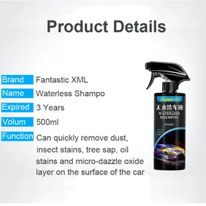 Fabriek Oem 500Ml Waterloze Wasstraat Spuiten Cleaner Touchless Geen Spoelen Wasstraat Shampoo Geen Water Nodig Gemakkelijk Schoon veilig Voor Auto