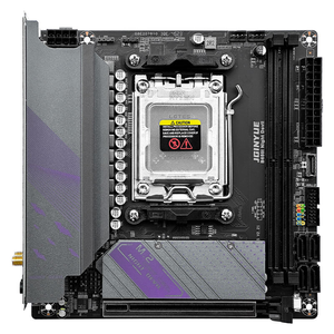 เมนบอร์ด JGINYUE ITX B650i Night Demon AM5 รองรับซีพียูซีรีส์ 7000 หน่วยประมวลผล DDR5 หน่วยความจำแบบสองช่องทาง RAM รุ่น JGINYUE IT - Product Image 1