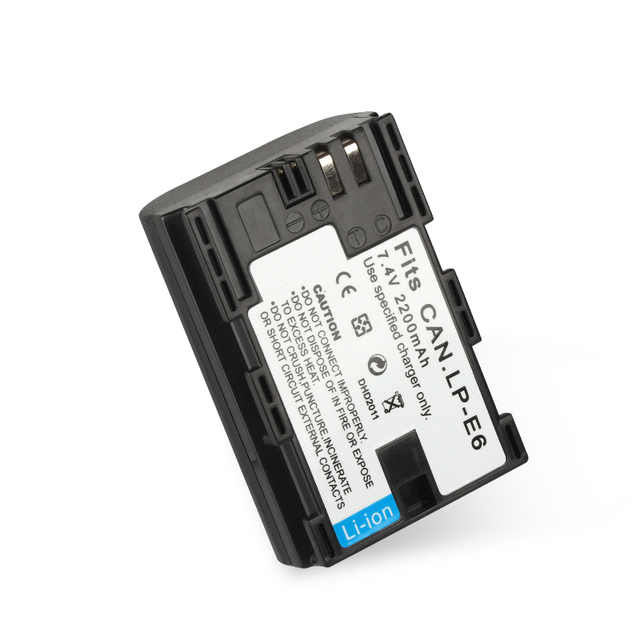 LP-E6 Camera Battery 7.4V 2200mAh for Ca Non 5DS 5D Mark II Mark III 6D 7D