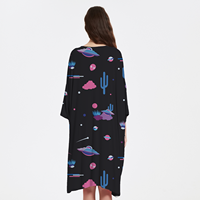 Pyjamas en bambou doux d'usine d'origine à manches longues T-Shirt surdimensionné de nuit vêtements de nuit robe de nuit chemises de nuit pour femmes t-shirt de nuit