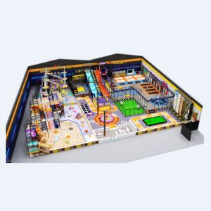 Nouveauté : équipement <span class=keywords><strong>de</strong></span> terrain <span class=keywords><strong>de</strong></span> jeux intérieur pour enfants personnalisé par un fournisseur <span class=keywords><strong>de</strong></span> Guangzhou, avec un mur d'escalade haut et un parcours <span class=keywords><strong>de</strong></span> cordes - Product Image 1