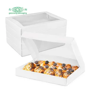 Kotak Cupcake Kue, Kotak Donat Macaron Kue Kertas, Kotak Pernikahan Permen dengan Jendela Bening