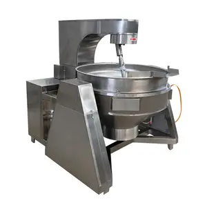 Factory Supply food cooking mixer machine 400l double jacketed kettle Gas Heating Automatic Planetary Sauce Cooking Pot