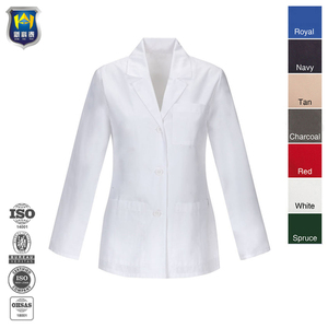 Blouse médicale personnalisée en gros Infirmière médecin Nouvelle veste à col à revers Blouse de laboratoire blanche - Product Image 4