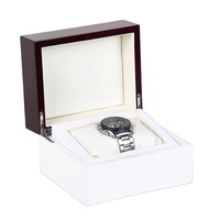 Boîte à montre élégante de luxe en MDF carré, anti-poussière, écologique, en matériaux recyclés, avec fermeture à clip, de la marque Edream Factory Direct