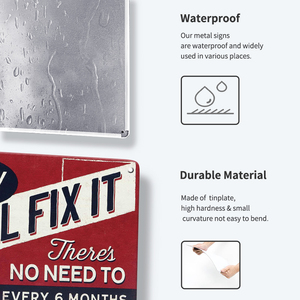 Juego de Letreros Metálicos con Temática de Garaje Vintage, Decoración Retro para Pared de Garaje, Taller o Cuarto de Hombre - Product Image 4