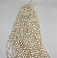 13-15mm ivoire blanc baroque ovale pépite lâche perles de riz d'eau douce brins pour la fabrication de bijoux à bricoler soi-même fournitures