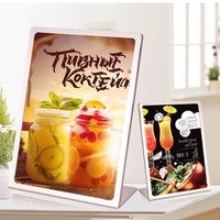 Papan peraga baja tahan karat Desktop kustom papan peraga Menu papan iklan logam