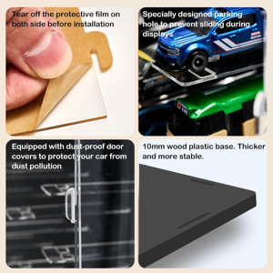 Vitrina de Acrílico para Autos a Escala 1/64, Compatible con Matchbox y <span class=keywords><strong>Hot</strong></span> <span class=keywords><strong>Wheels</strong></span> - Product Image 4