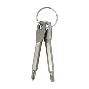 Mini Portable Self Defense Keychain <b>Set</b> Outdoor Multifunctional SurviveTool Screwdriver Personal Defence Key Ring Silver Black - Product Image 2