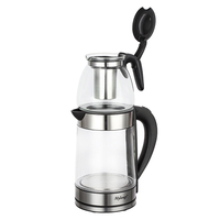 Bouilloire Électrique MY-6622 Mylongs >2L en Verre Double Paroi, Sans Fil, Protection Anti-Ébullition à Sec, Base Rotative à 360 Degrés, Usage Domestique