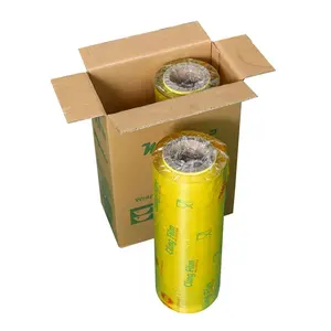 Emballage de rouleau d'emballage alimentaire en PVC souple avec lame de coupe à glissière