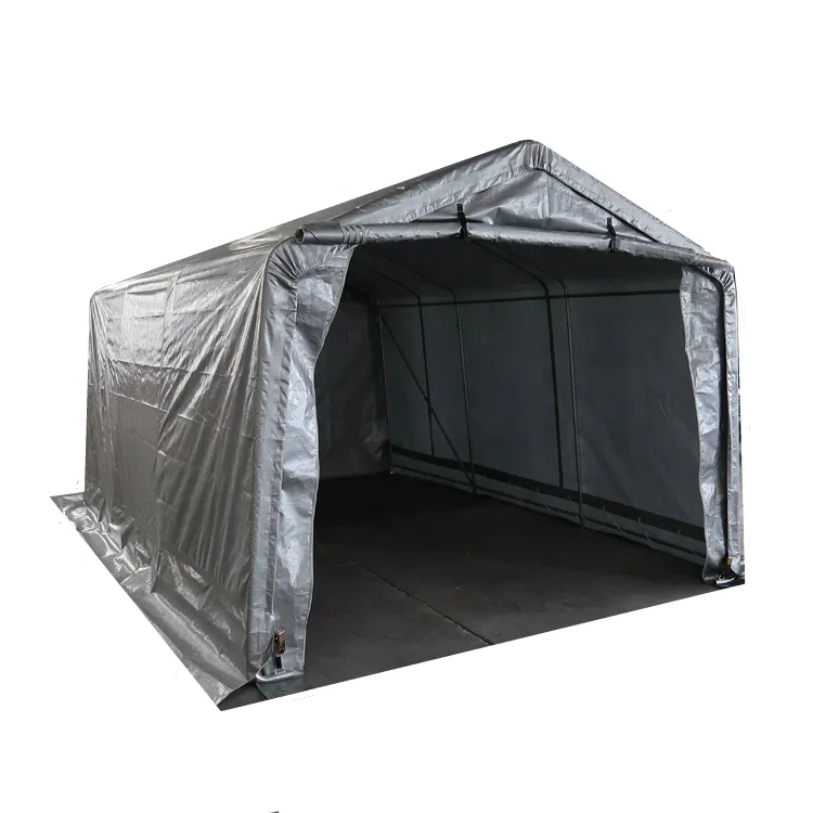 خيمة تخزين متنقلة للسيارات لورشات السيارات نسيج للتوقف في الهواء الطلق سهل التركيب من المصنع PE PVC متينة بسعر الجملة W12'xL20'