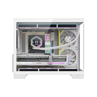 Boîtier de jeu blanc AntarcChill, nouvelle arrivée, micro ATX, châssis d'ordinateur pour joueur, avec fenêtre latérale, boîtier de PC de taille moyenne